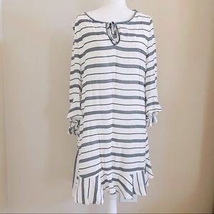 🌸 Max Studio London Womens Woven Elbow Sleeves Party Cocktail Dress Size Medium